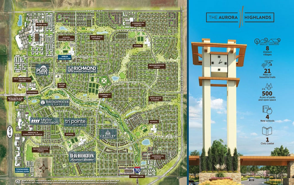 Aurora, Colorado Homes for Sale at The Aurora Highlands Landmark