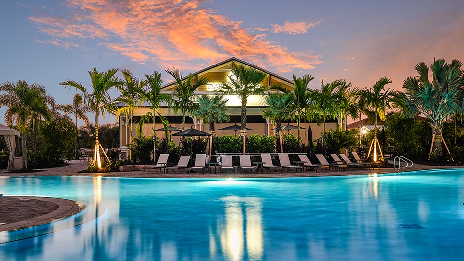 Ambra at Esplanade Lake Club in Fort Myers, FL Designed by Esplanade