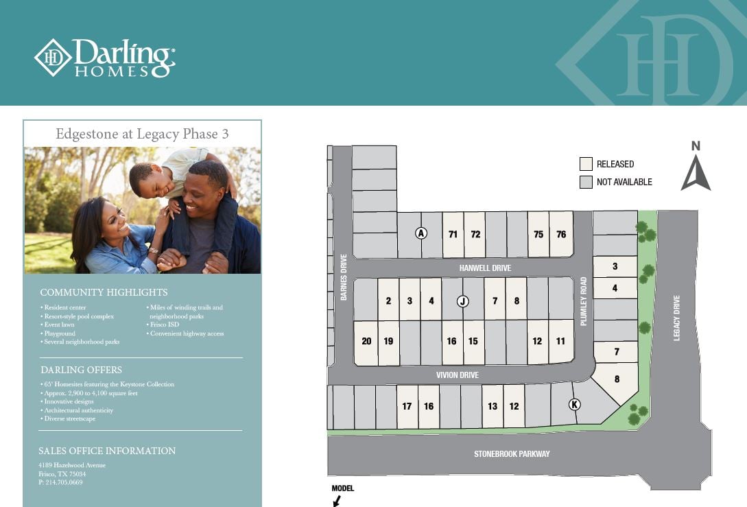 Frisco, Texas Homes for Sale at Edgestone at Legacy Darling Taylor