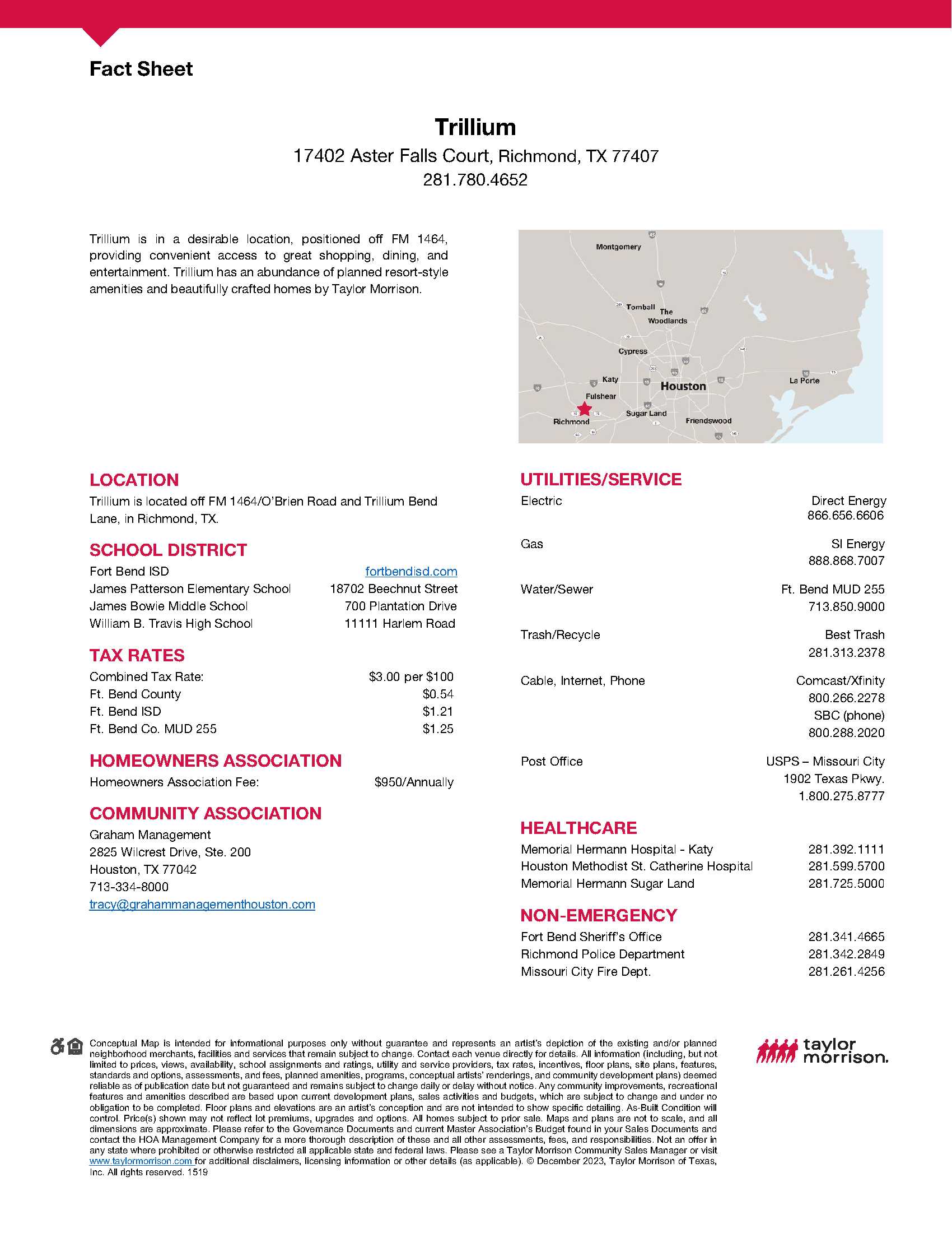 Richmond, Texas Homes for Sale at Trillium 60s Taylor Morrison